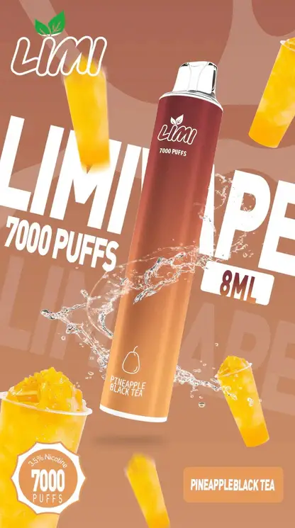 LIMI 7000口拋棄式電子煙｜3.5%尼古丁鹽 650mAh電池 LED發光設計 可充電式 台灣現貨