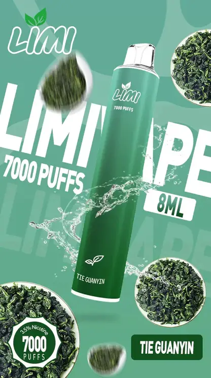 LIMI 7000口拋棄式電子煙｜3.5%尼古丁鹽 650mAh電池 LED發光設計 可充電式 台灣現貨