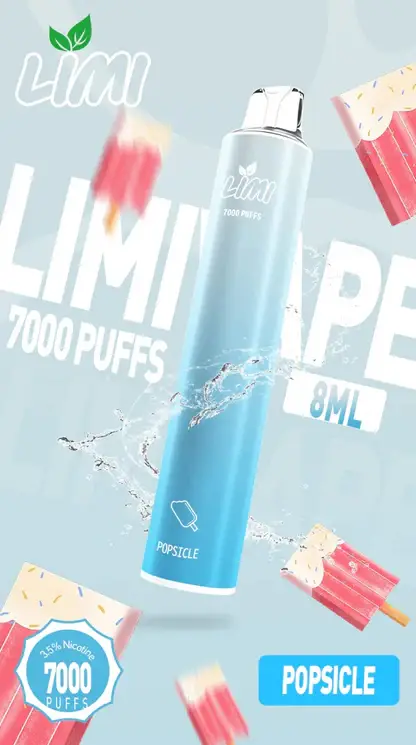 LIMI 7000口拋棄式電子煙｜3.5%尼古丁鹽 650mAh電池 LED發光設計 可充電式 台灣現貨