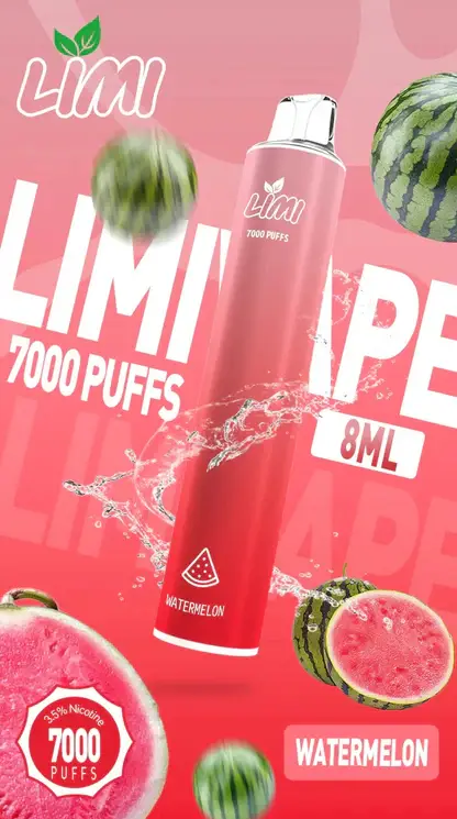 LIMI 7000口拋棄式電子煙｜3.5%尼古丁鹽 650mAh電池 LED發光設計 可充電式 台灣現貨