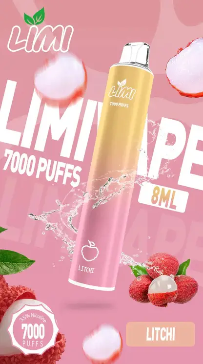 LIMI 7000口拋棄式電子煙｜3.5%尼古丁鹽 650mAh電池 LED發光設計 可充電式 台灣現貨