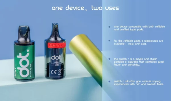 DOT 佩特里升級版專用電子煙主機｜550mAh電池 Type-C快充 專用煙彈相容 台灣現貨