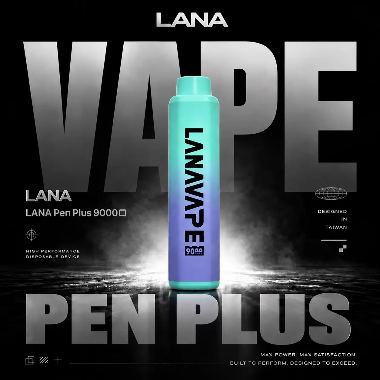 ChatGPT Image 2026年8月7日 下午05_30_47 LANA PEN PLUS 9000口拋棄式電子煙|3%尼古丁鹽黃金配比 15ml巨量儲油 Mesh網芯 Type-C充電 台灣現貨