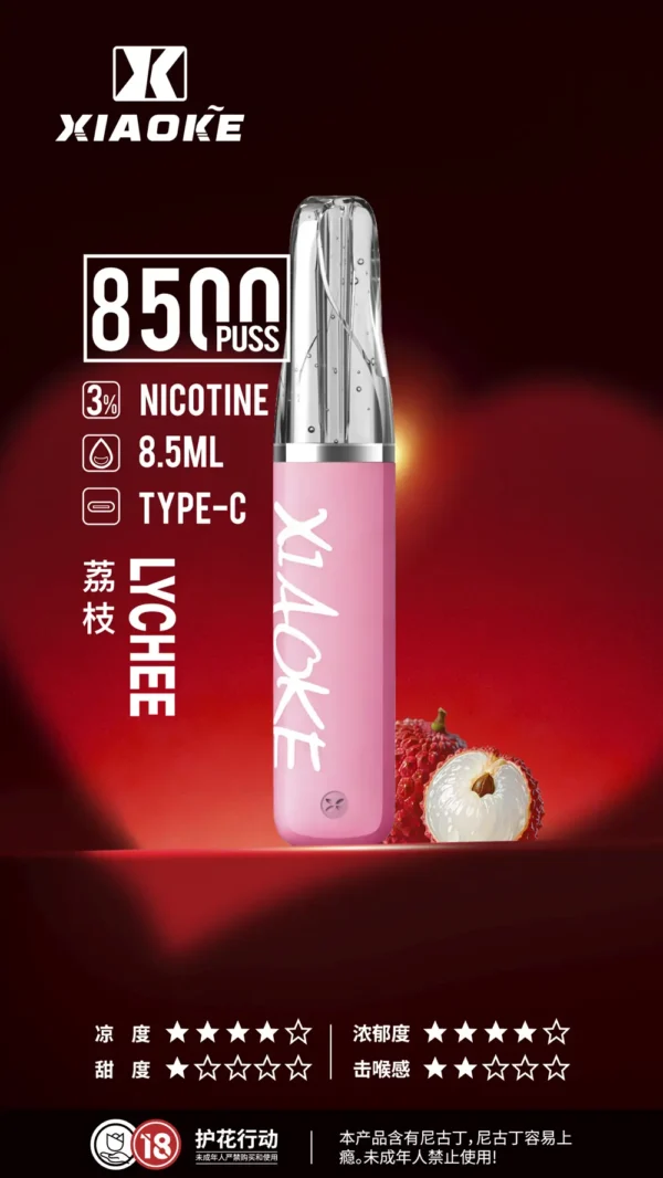 DM_20260528143241_005 XIAOKE 梟客 8500口拋棄式電子煙|3%尼古丁鹽配比 8.5ml儲油容量 Type-C充電設計 長效續航 台灣現貨