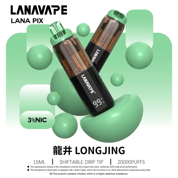 LANA PIX 閃光彈 20000口拋棄式電子煙｜可摺疊吸嘴設計 Mesh網芯爆汁口感 3%尼古丁鹽 15ml巨量儲油 Type-C充電 台灣現貨