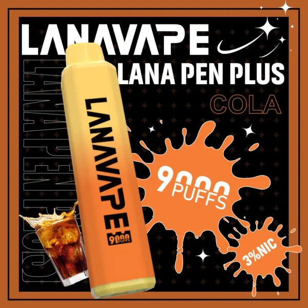 LANA PEN PLUS 9000口拋棄式電子煙｜3%尼古丁鹽黃金配比 15ml巨量儲油 Mesh網芯 Type-C充電 台灣現貨