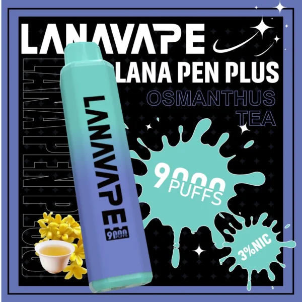 LANA PEN PLUS 9000口拋棄式電子煙｜3%尼古丁鹽黃金配比 15ml巨量儲油 Mesh網芯 Type-C充電 台灣現貨