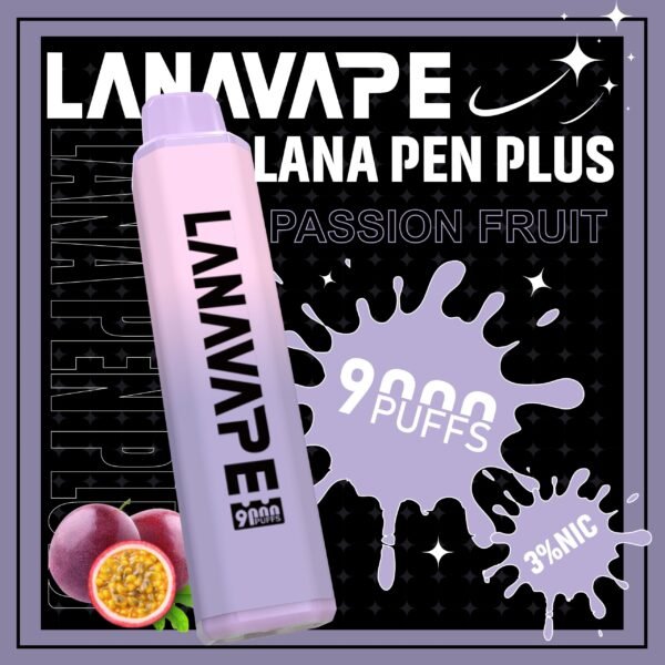 LANA PEN PLUS 9000口拋棄式電子煙｜3%尼古丁鹽黃金配比 15ml巨量儲油 Mesh網芯 Type-C充電 台灣現貨