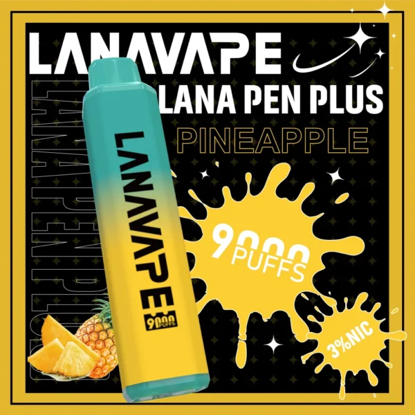 LANA PEN PLUS 9000口拋棄式電子煙｜3%尼古丁鹽黃金配比 15ml巨量儲油 Mesh網芯 Type-C充電 台灣現貨