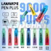 LANA PEN PLUS 9000口拋棄式電子煙｜3%尼古丁鹽黃金配比 15ml巨量儲油 Mesh網芯 Type-C充電 台灣現貨